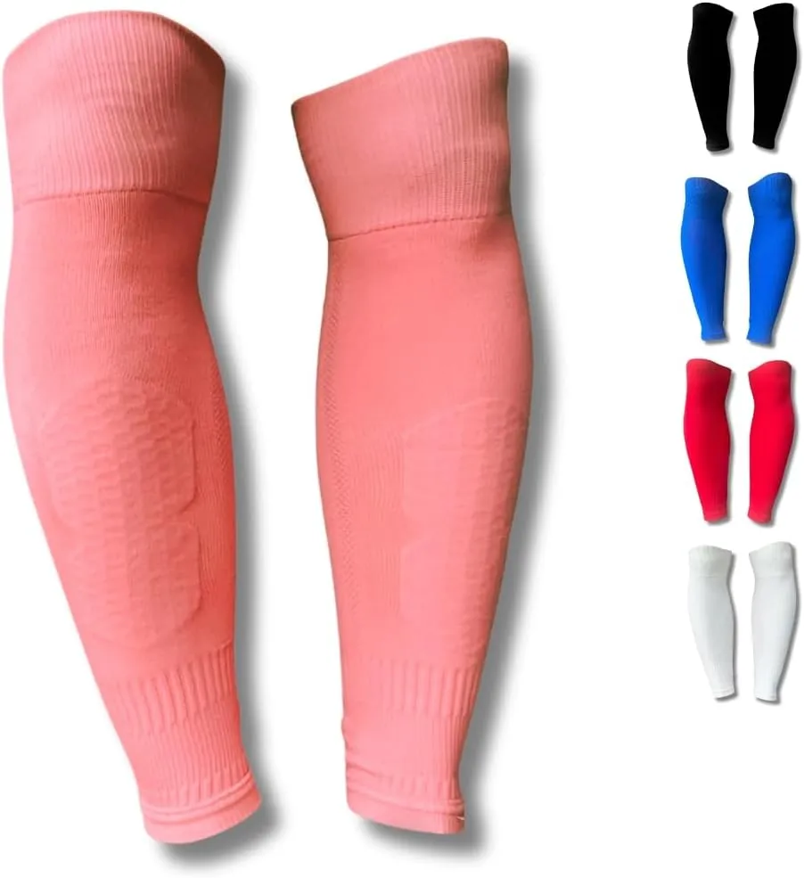 SOCCER SLEEVE SOCKS with Silicone Anti Slip - Pre Cut Socks - Soccer Leg Sleeves