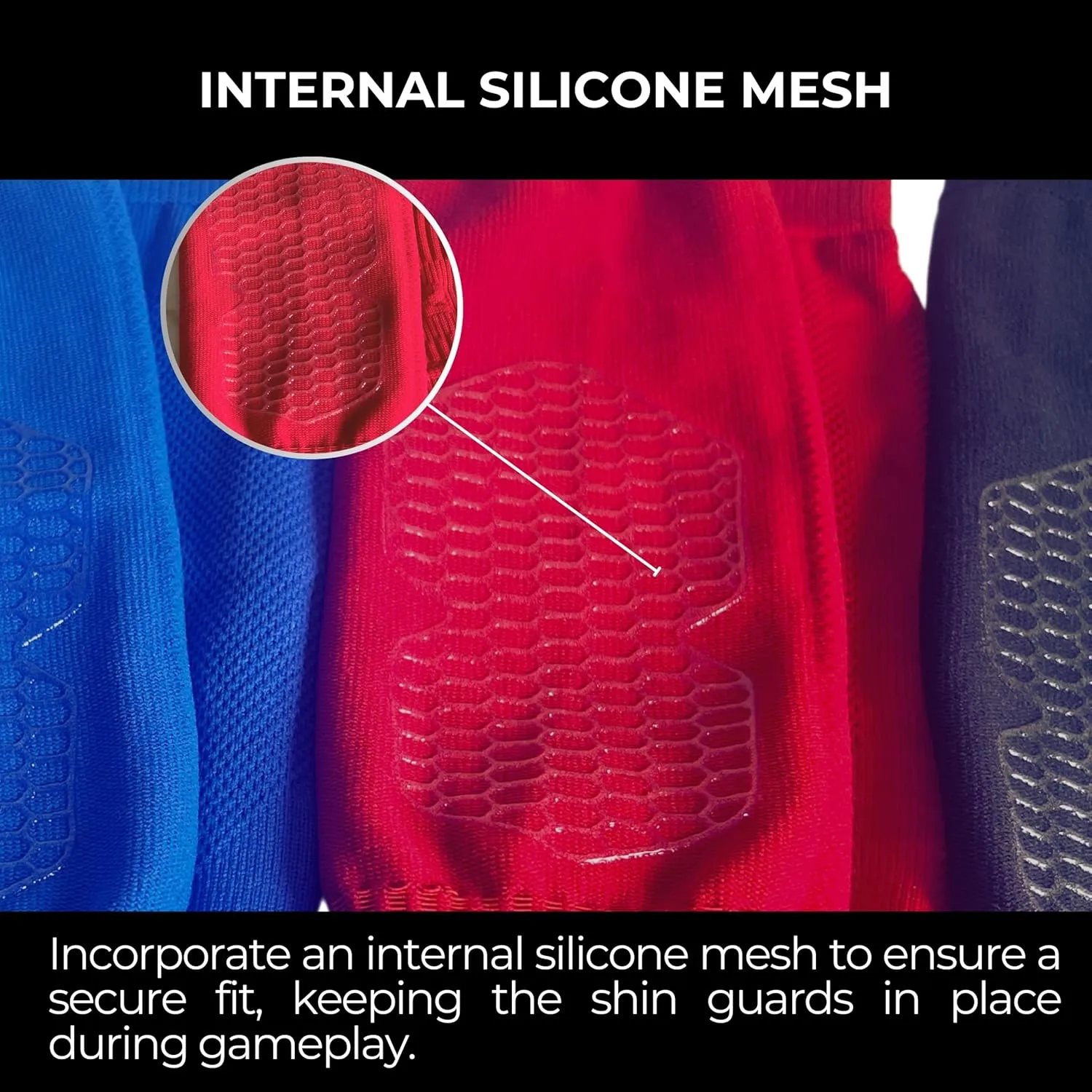SOCCER SLEEVE SOCKS with Silicone Anti Slip - Pre Cut Socks - Soccer Leg Sleeves