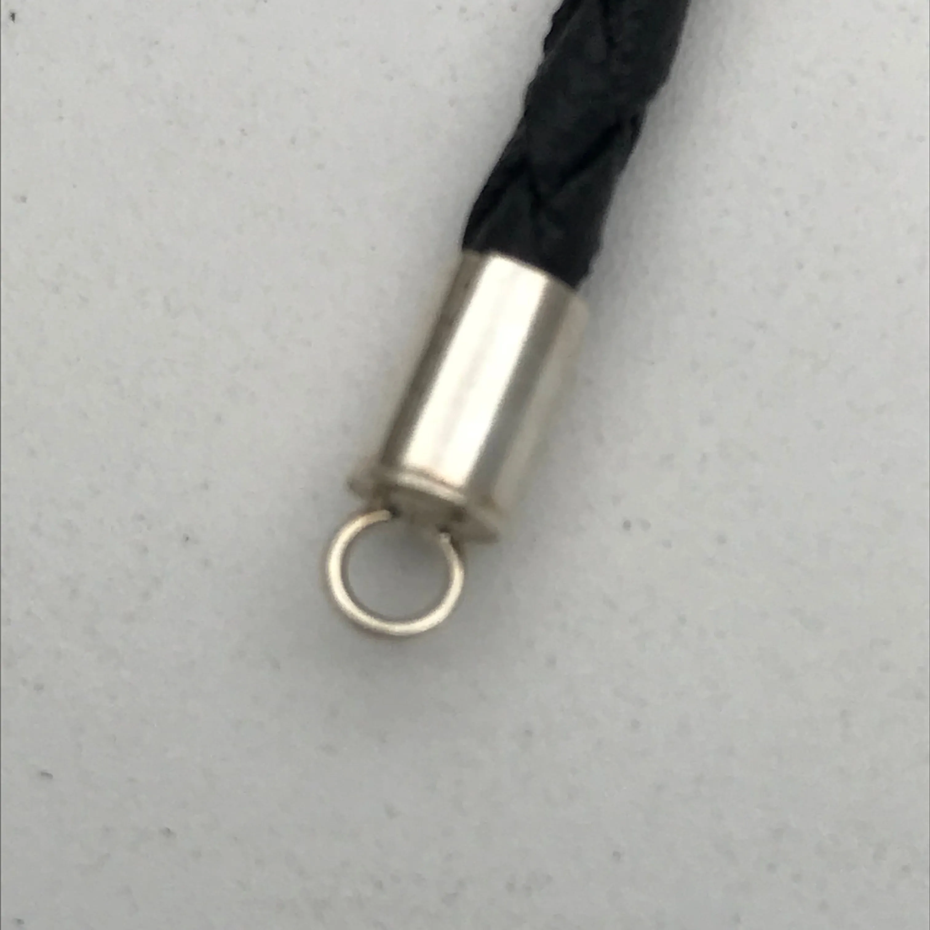 Sterling Silver Leather braided bracelet