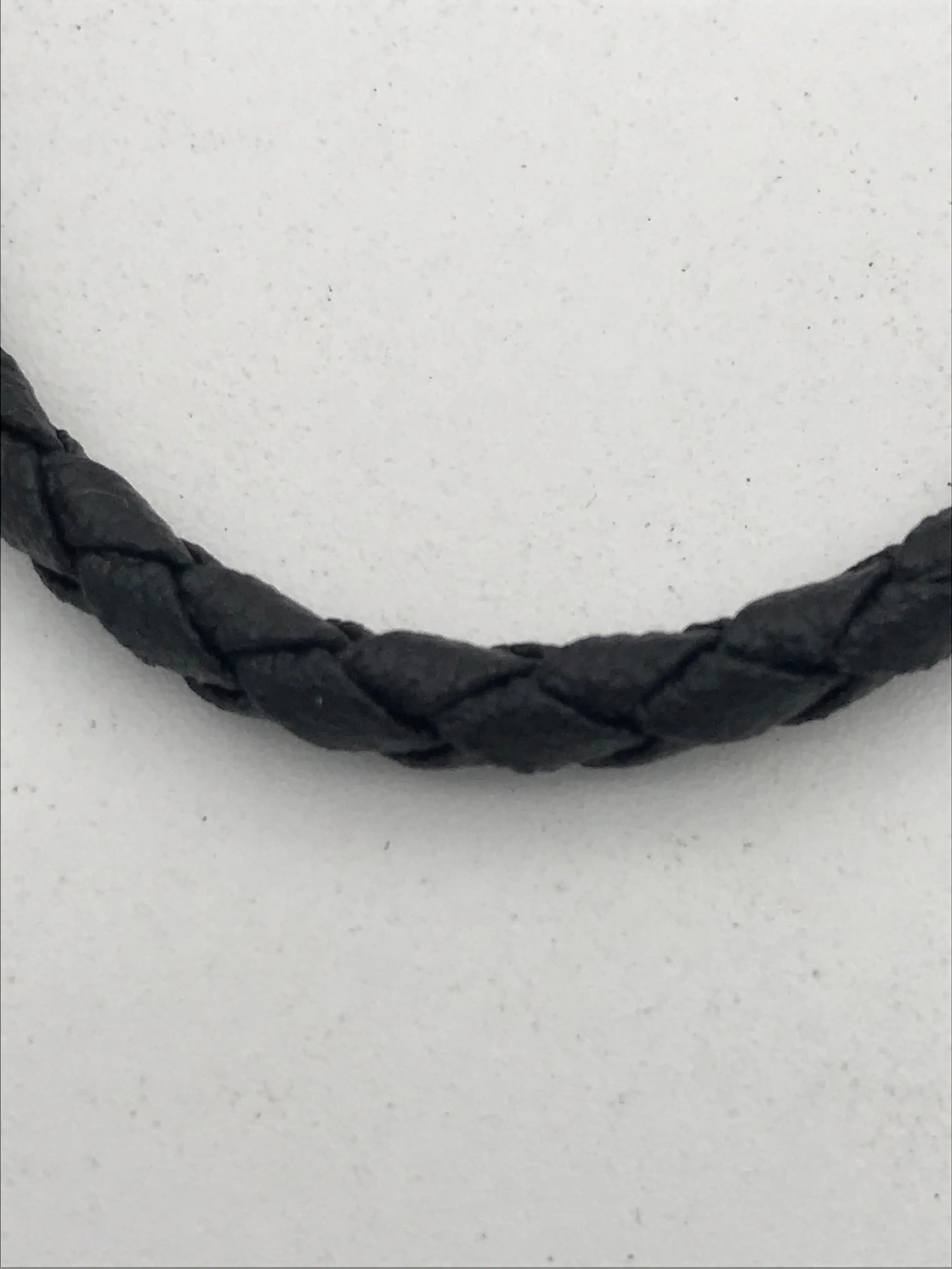 Sterling Silver Leather braided bracelet