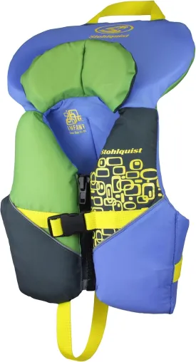 Stohlquist Infant Life Jacket, US Coast Guard Approved, Type II Life Vest (20-30 lbs) for Babies and Toddlers, Support Collar with Grab Handle, PFD for Pools, Lakes and Boating