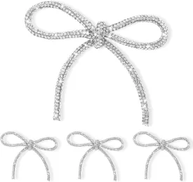 Tondiamo 3 Pcs Crystal Bow Brooch Pin for Women Bow Pearl Pins Trendy Sparkly Rhinestones Bow Brooches for Prom Wedding Party Dress Suit Shirt Ceremony Clothes Accessories Jewelry