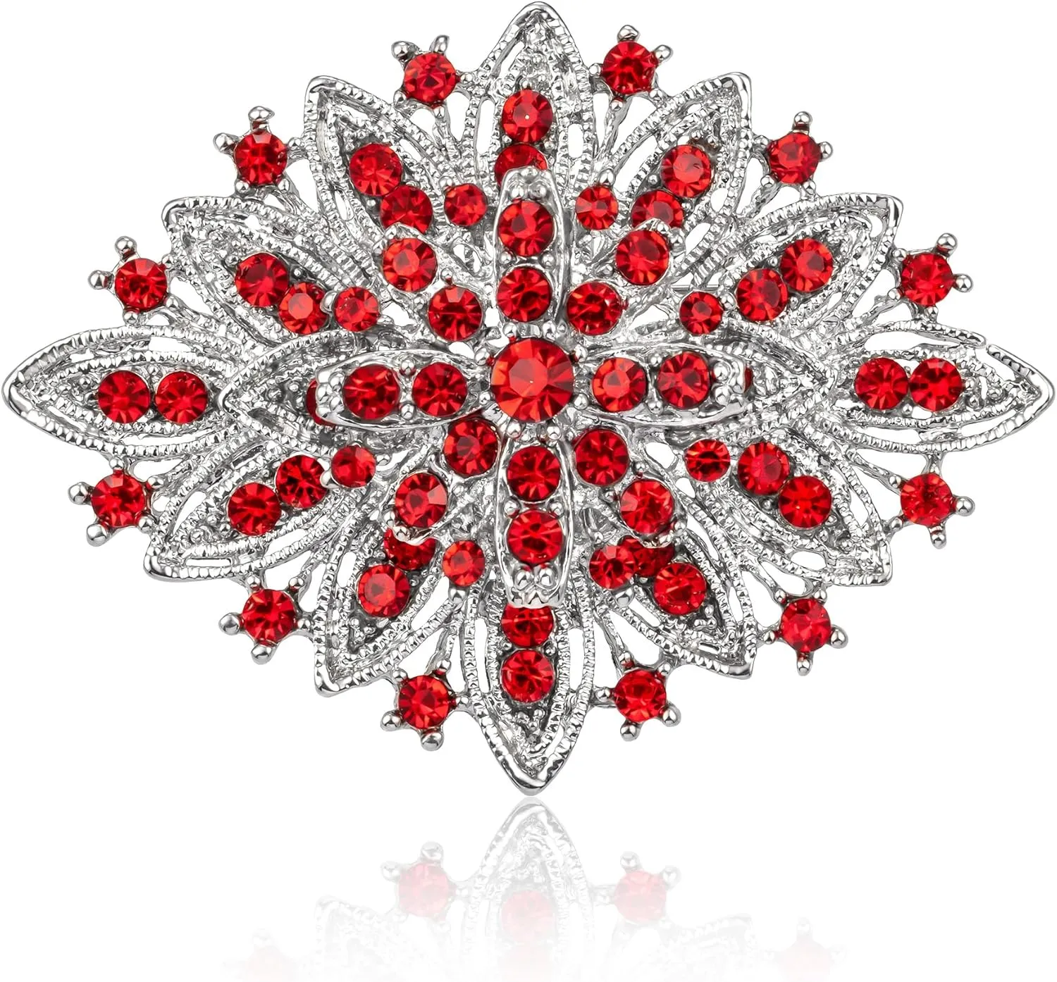 Vintage Art Deco Crystal Rhinestone Brooch Pin for Women