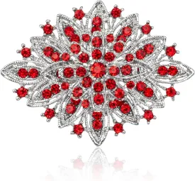 Vintage Art Deco Crystal Rhinestone Brooch Pin for Women