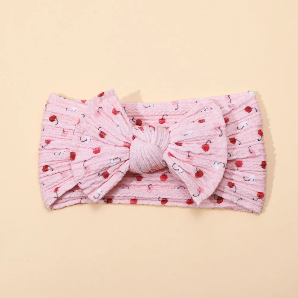 Wholesale Printed Bow Fabric Children's Headbands