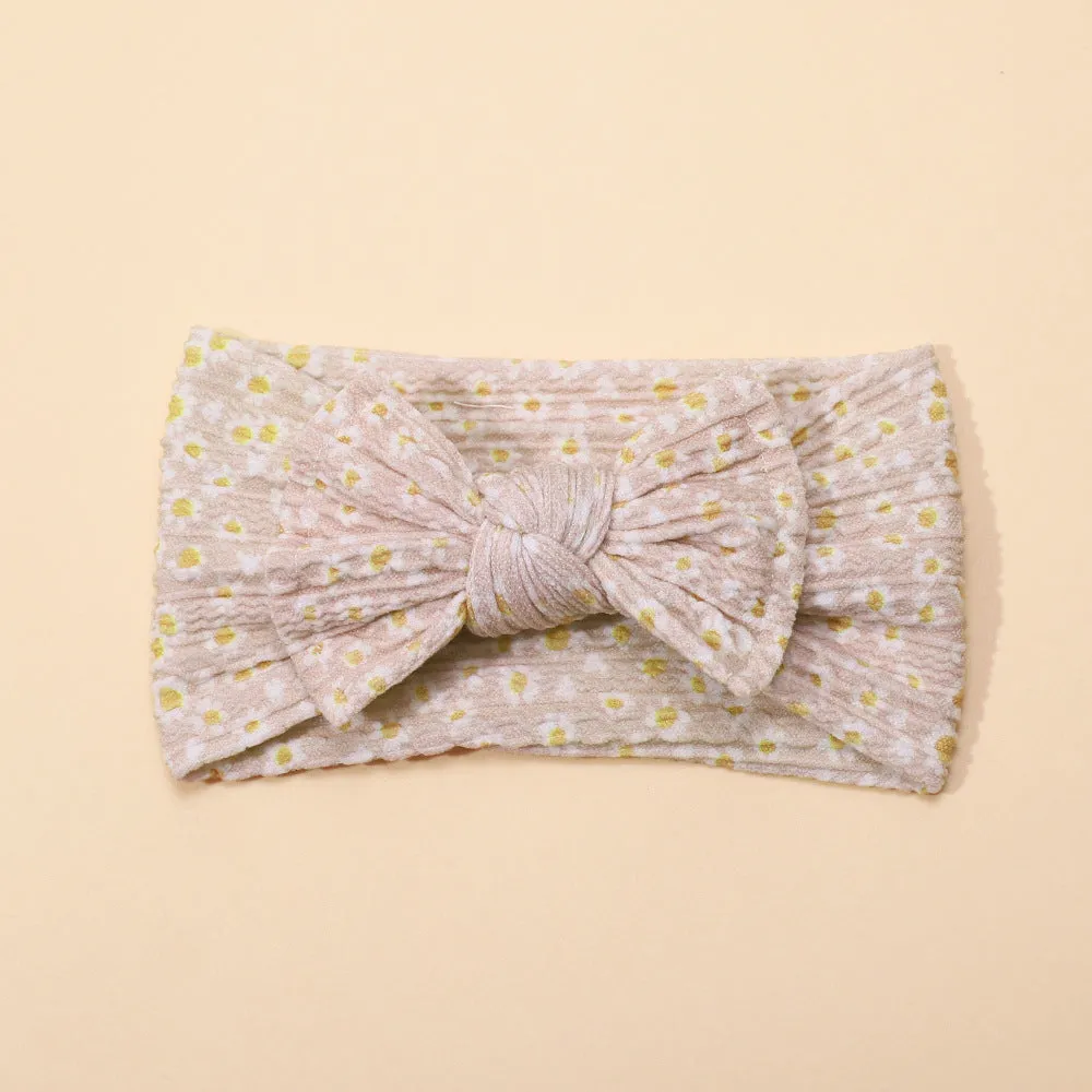 Wholesale Printed Bow Fabric Children's Headbands