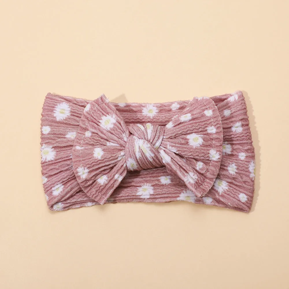 Wholesale Printed Bow Fabric Children's Headbands