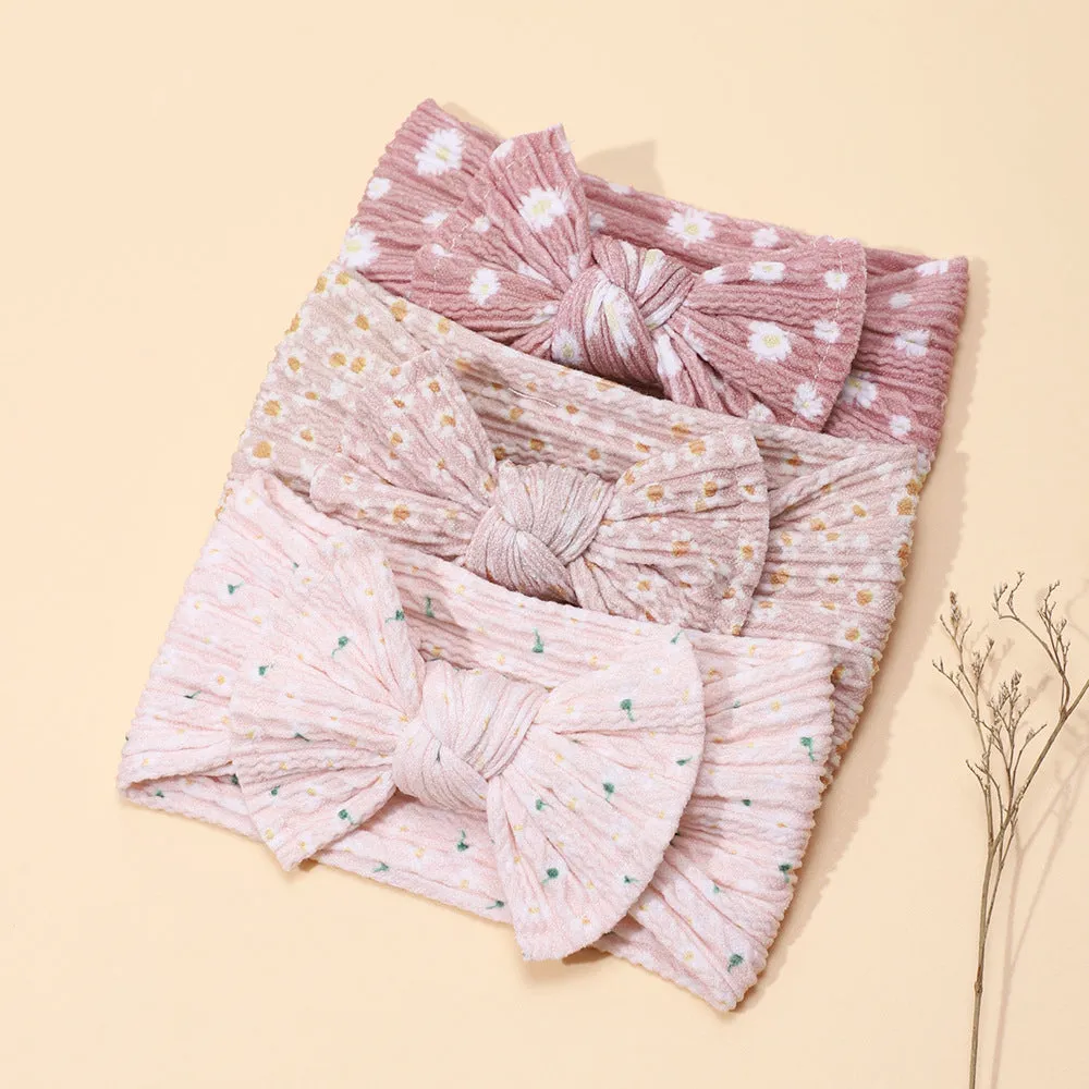 Wholesale Printed Bow Fabric Children's Headbands