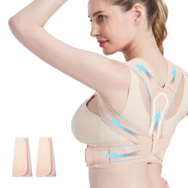 Women Back Braces Posture, Adjustable Upper Back Brace for Clavicle Support and Providing Pain Relief from Neck, Posture Corrector for Women and Men(Small/Medium 27"-37")