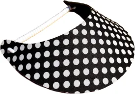 Women's Black White Design Lightweight Packable Foam Visor for Sun Protection and Outdoor Activities