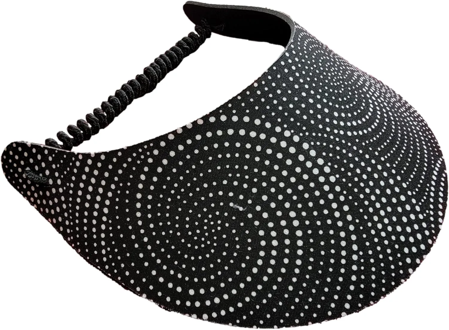 Women's Black White Design Lightweight Packable Foam Visor for Sun Protection and Outdoor Activities