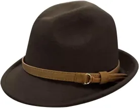 Women's Fedora Hats Vintage Jazz Hat, Boho Wide Brim Panama Floppy Porkpie Hat with Decorative Belt