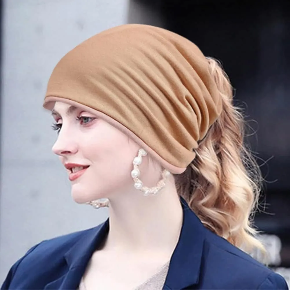 XYIYI Womens Chemo Headwear Hats Cotton Slouchy Beanie Cap Scarf