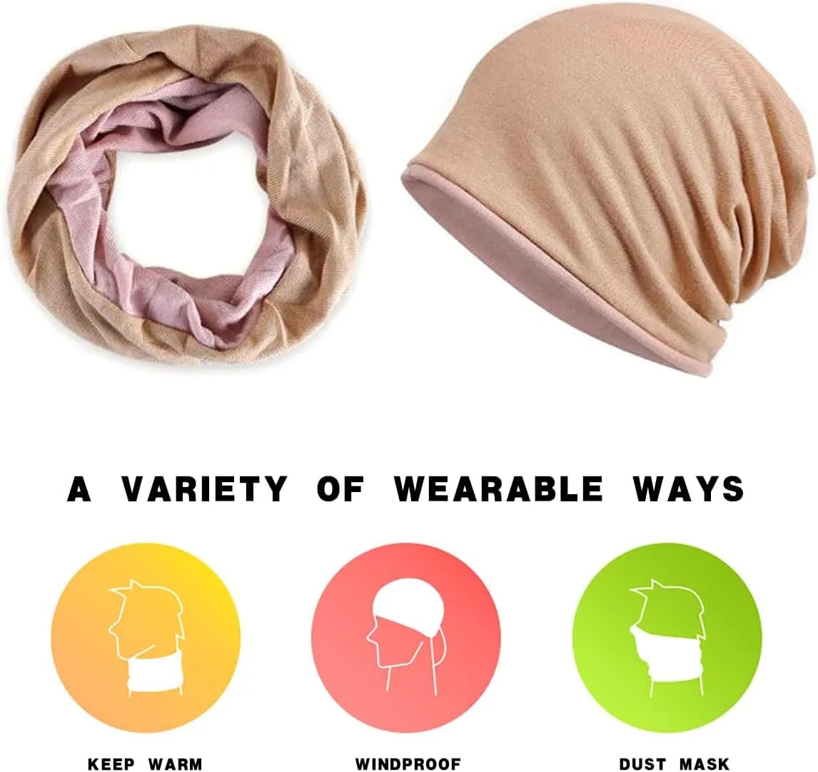 XYIYI Womens Chemo Headwear Hats Cotton Slouchy Beanie Cap Scarf